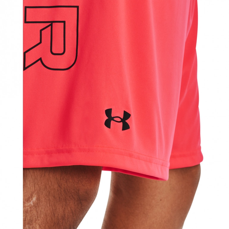 Męskie spodenki treningowe Under Armour UA Tech WM Graphic Short - łososiowe