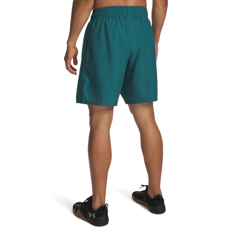 Męskie spodenki treningowe Under Armour UA Tech Woven Wordmark Short - turkusowe