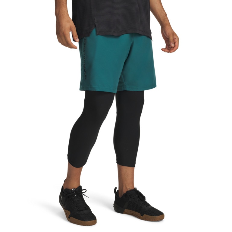 Męskie spodenki treningowe Under Armour UA Tech Woven Wordmark Short - turkusowe
