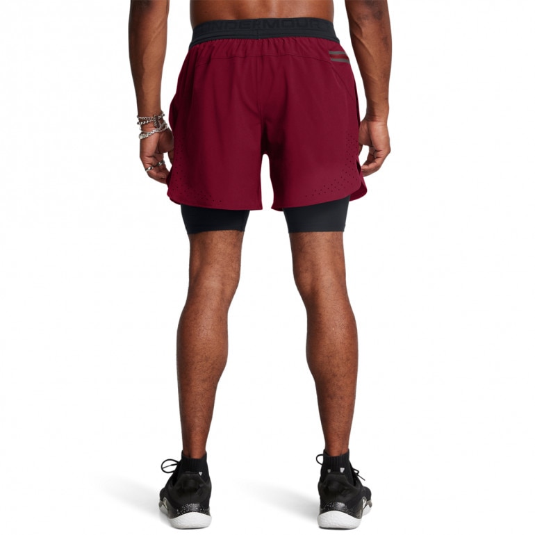 Męskie spodenki treningowe Under Armour UA Vanish Elite 2in1 Short - czerwone
