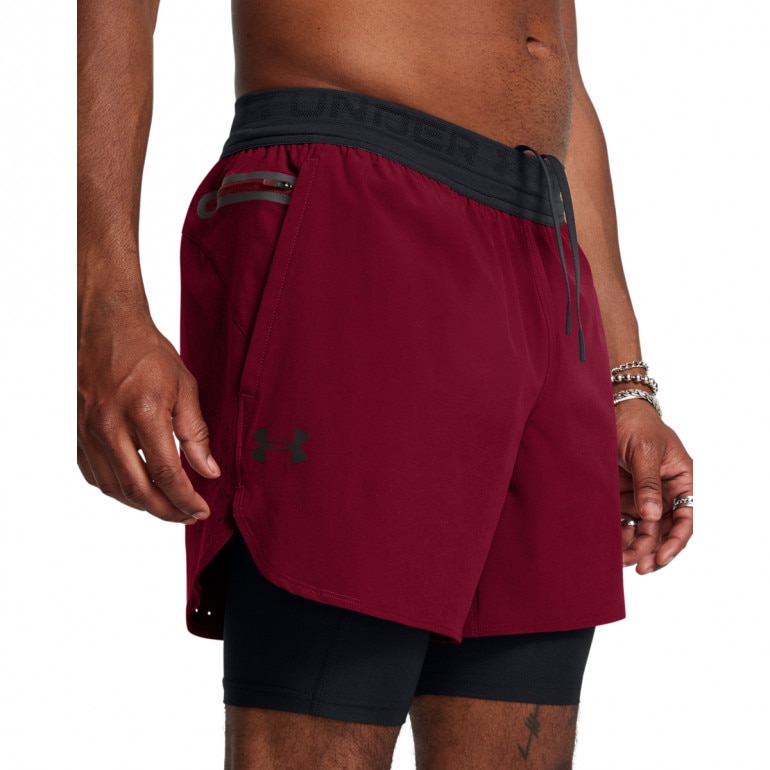 Męskie spodenki treningowe Under Armour UA Vanish Elite 2in1 Short - czerwone
