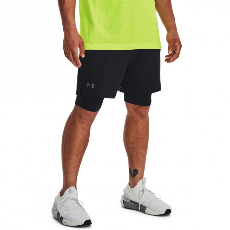 Męskie spodenki treningowe UNDER ARMOUR UA Vanish Woven 2in1 Shorts - czarne 