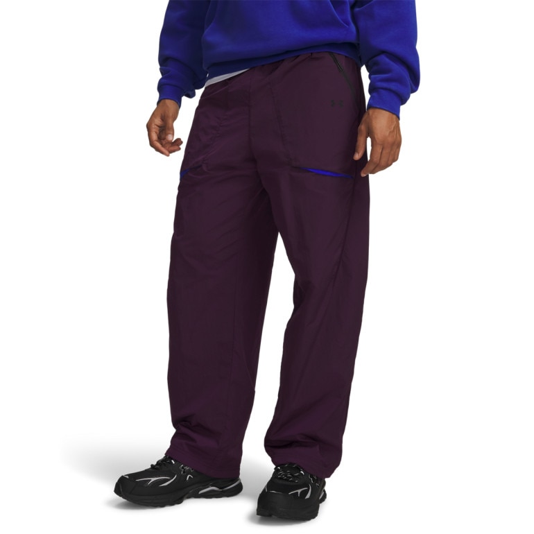 Męskie spodnie casual Under Armour UA Unstoppable Fleece Cold Weather - fioletowe