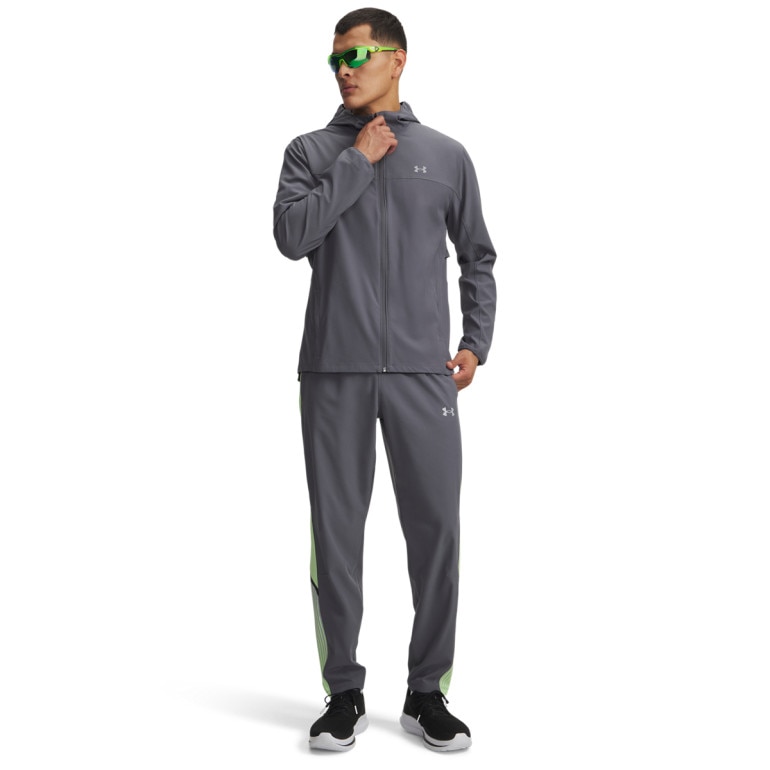 Męskie spodnie do biegania Under Armour UA Velociti Storm Pant - szare