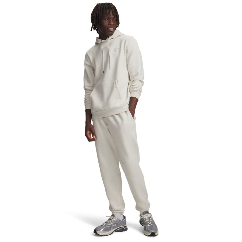 Męskie spodnie dresowe Under Armour UA Essential Fleece Jogger - białe
