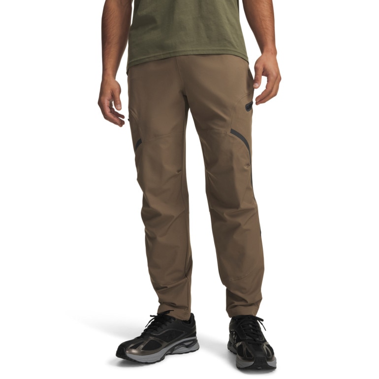 Meskie spodnie dresowe Under Armour UA Unstoppable Cargo Pant - brązowe