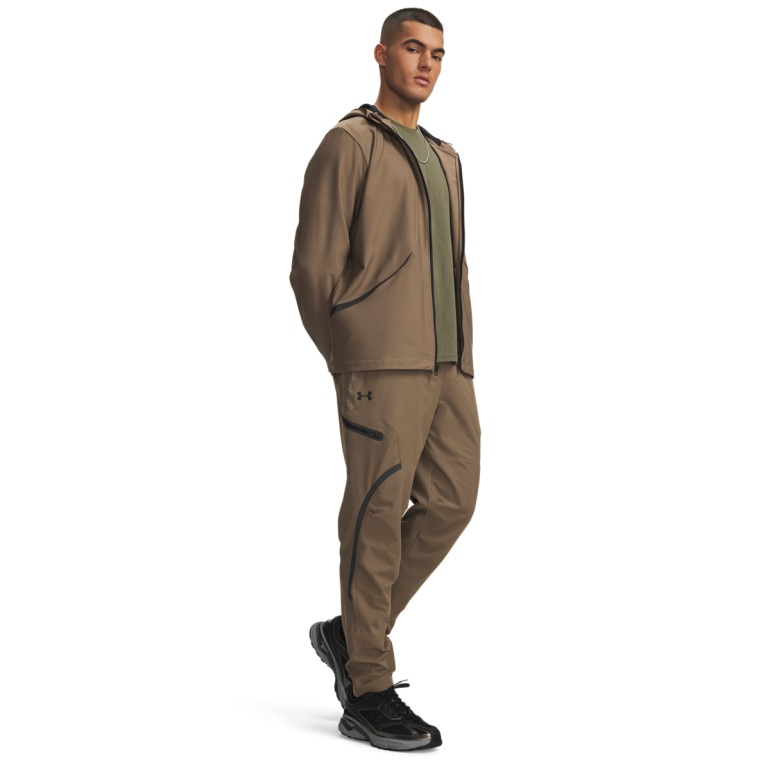 Meskie spodnie dresowe Under Armour UA Unstoppable Cargo Pant - brązowe