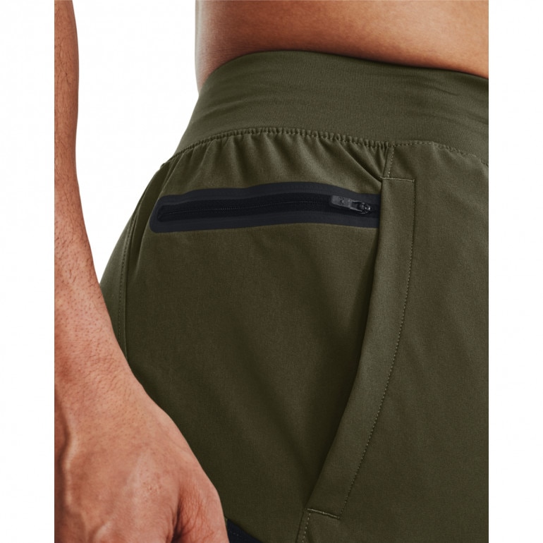 Męskie spodnie treningnowe Under Armour UA Unstoppable Hybrid Pant - oliwkowe/khaki