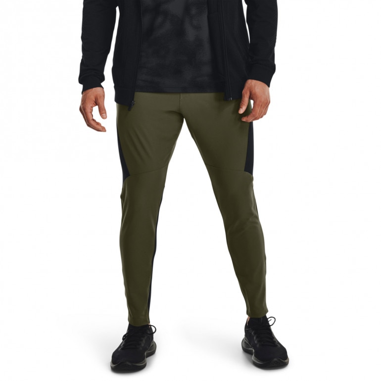 Męskie spodnie treningnowe Under Armour UA Unstoppable Hybrid Pant - oliwkowe/khaki