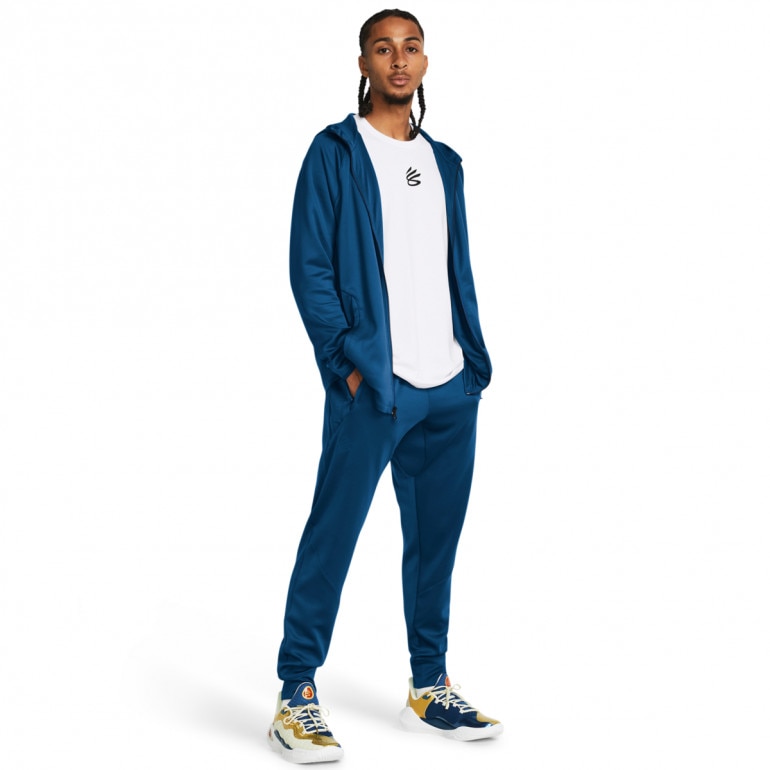 Męskie spodnie treningowe Under Armour Curry Playable Pant - niebieskie