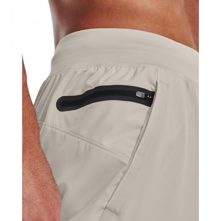 Męskie spodnie treningowe UNDER ARMOUR Project Rock Unstoppable Pants - kremowe