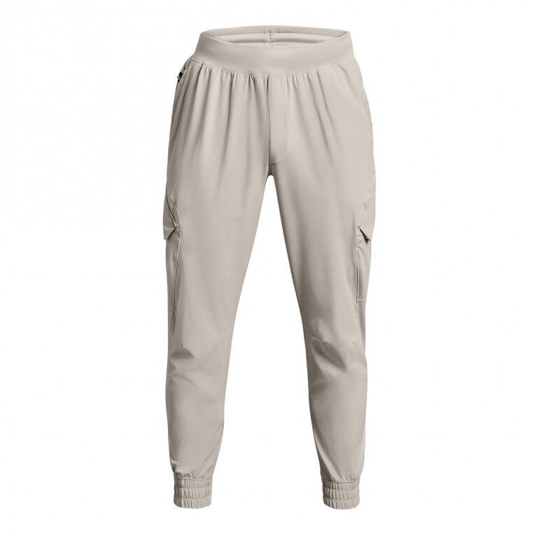 Męskie spodnie treningowe UNDER ARMOUR Project Rock Unstoppable Pants - kremowe