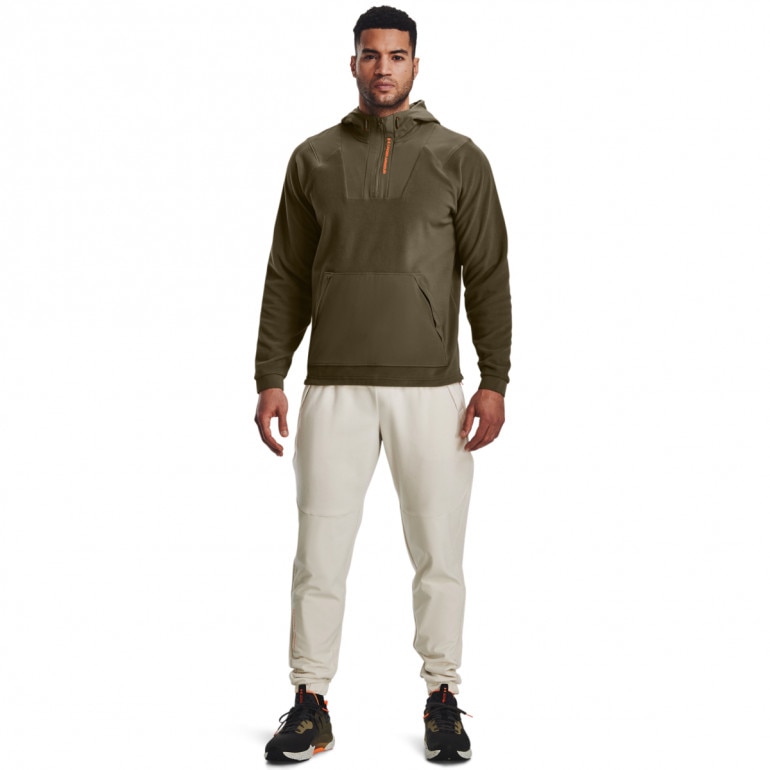 Męskie spodnie treningowe UNDER ARMOUR UA RUSH™ Fleece Pants - kremowe/ecru