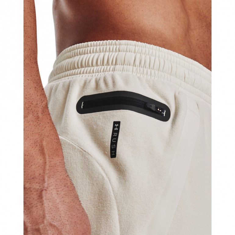 Męskie spodnie treningowe UNDER ARMOUR UA RUSH™ Fleece Pants - kremowe/ecru