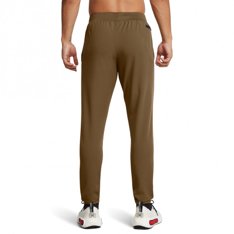 Męskie spodnie treningowe Under Armour UA Unstoppable Tapered Pants - brązowe