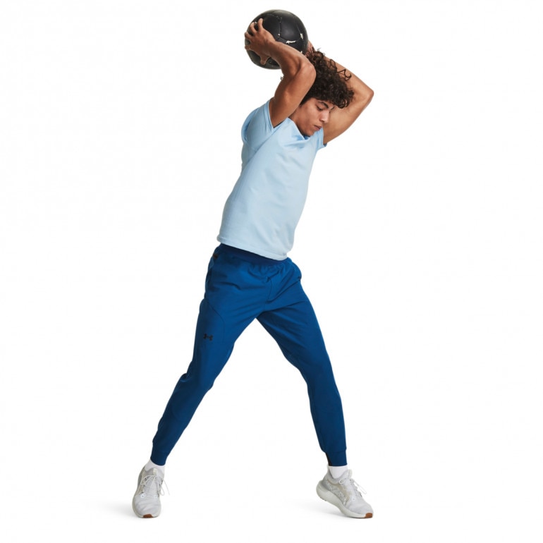 Męskie spodnie treningowe Under Armour UA Unstoppable Txtr Jogger - granatowe