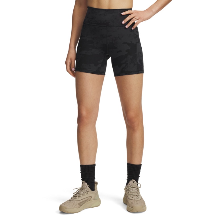 Damskie spodenki treningowe Under Armour Project Rock Middy Short - czarne