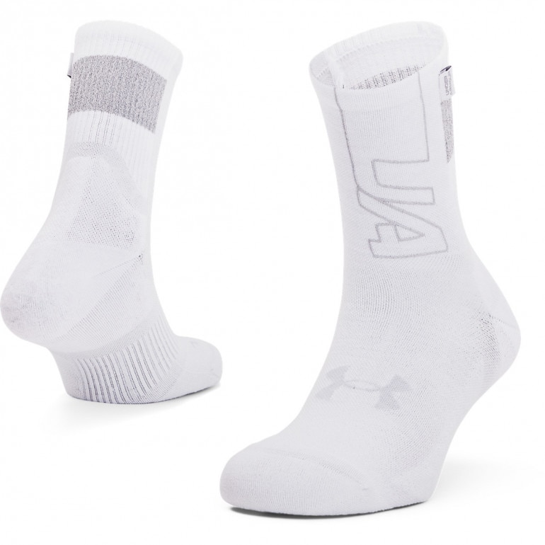 Skarpetki do biegania unisex UNDER ARMOUR ArmourDry Run Crew - białe