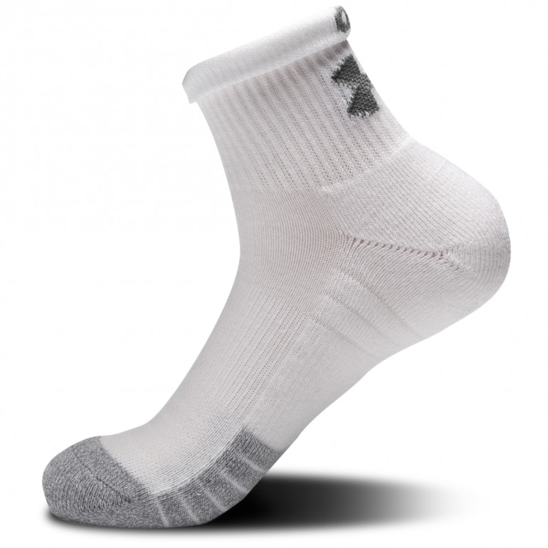Skarpetki treningowe uniseks (3-pack) Under Armour UA Heatgear Quarter - białe