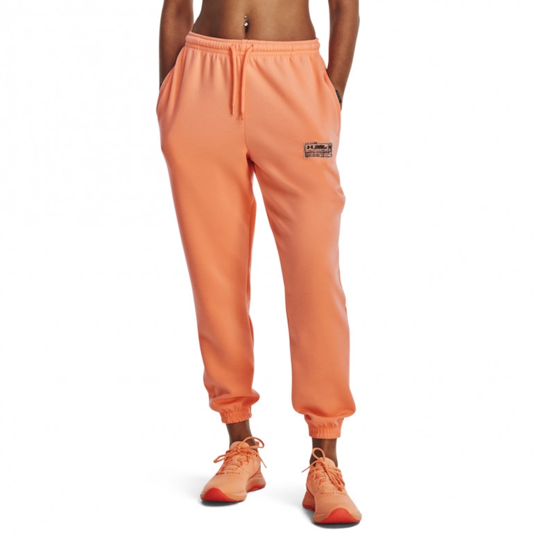 Spodnie treningowe uniseks Under Armour UA Summit Knit Joggers - pomarańczowe