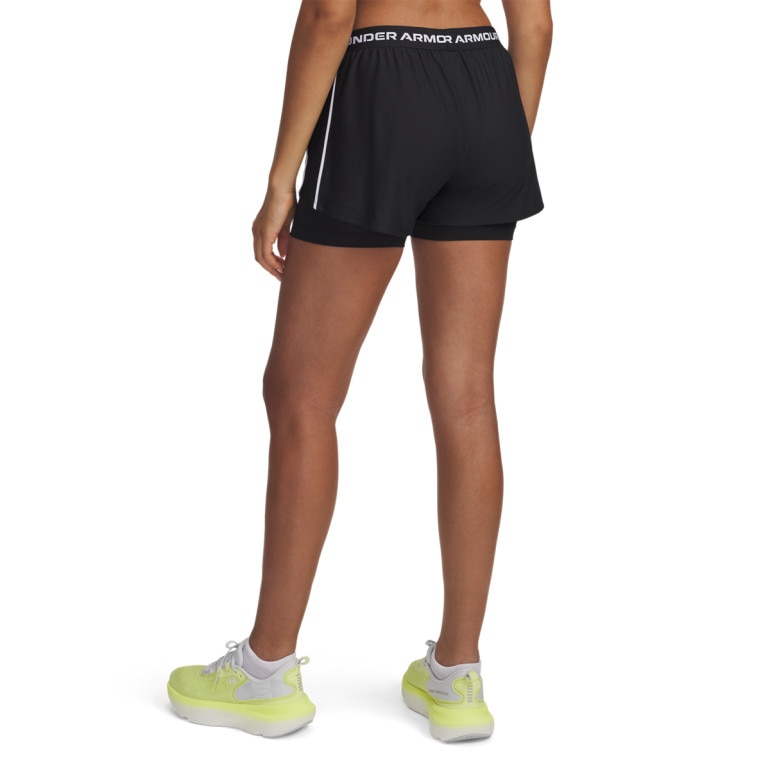 Damskie spodenki treningowe Under Armour Tech Play Up 2in1 Shorts - czarne