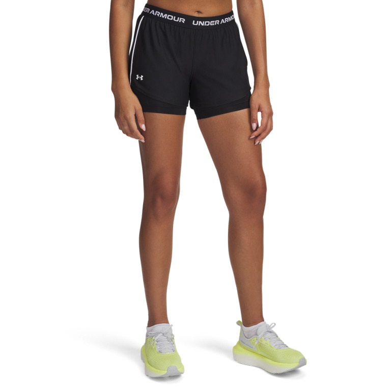 Damskie spodenki treningowe Under Armour Tech Play Up 2in1 Shorts - czarne
