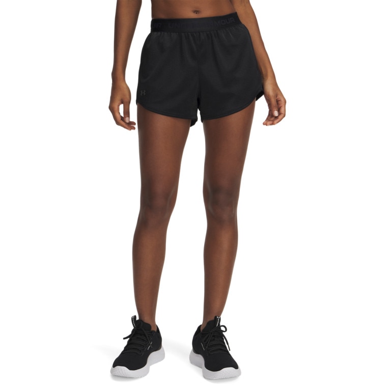 Damskie spodenki treningowe Under Armour Tech Play Up Shine Shorts - czarne