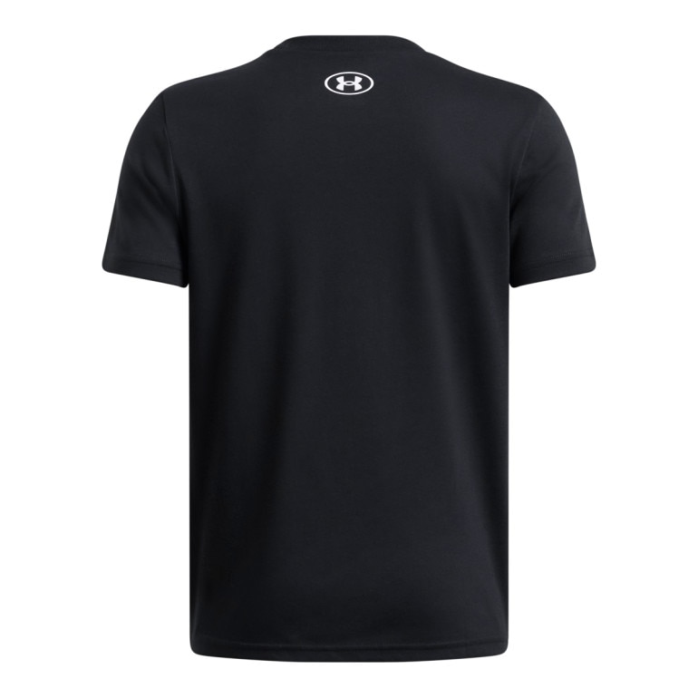 Chłopięcy t-shirt z nadrukiem Under Armour UA B Logo Wordmark SS - czarny