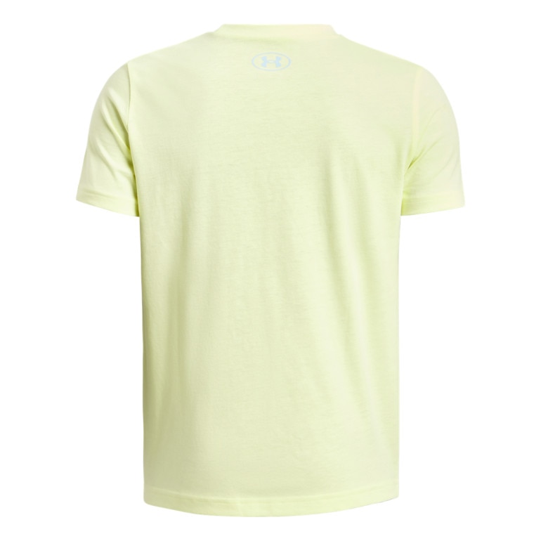 Chłopięcy t-shirt z nadrukiem Under Armour UA B Split Big Logo SS - żółty
