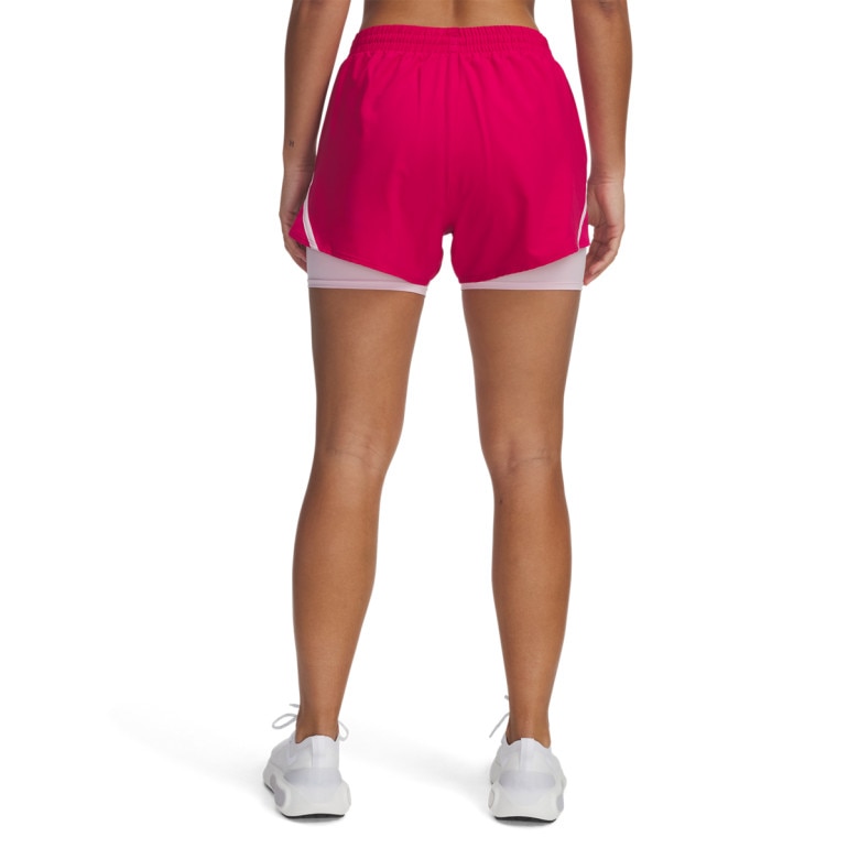 Damskie spodenki do biegania Under Armour UA Fly By 2in1 Short - różowe