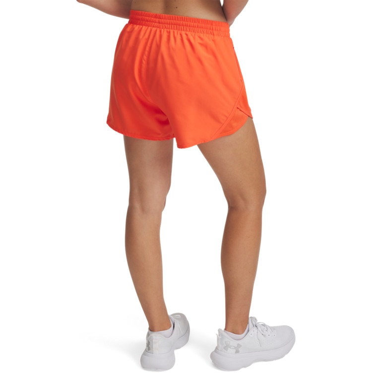 Damskie spodenki do biegania Under Armour UA Fly By 3'' Shorts - pomarańczowe