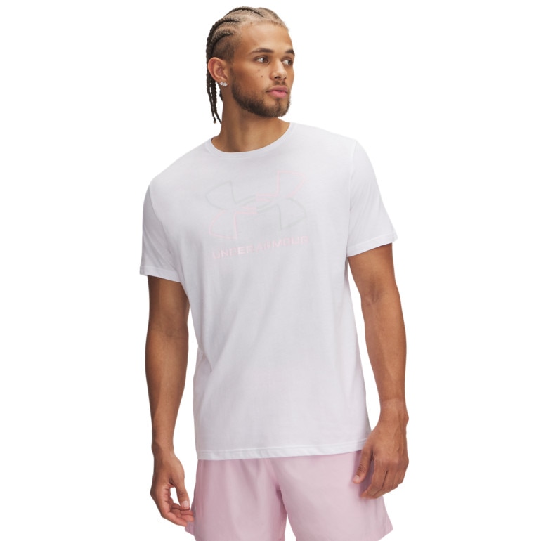Męski t-shirt z nadrukiem Under Armour UA Gl Foundation Update SS - biały