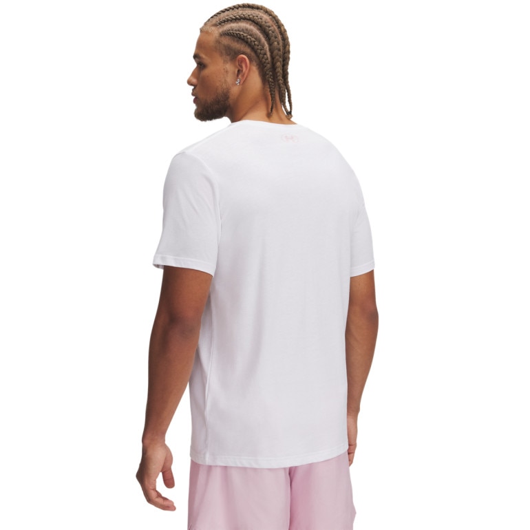 Męski t-shirt z nadrukiem Under Armour UA Gl Foundation Update SS - biały