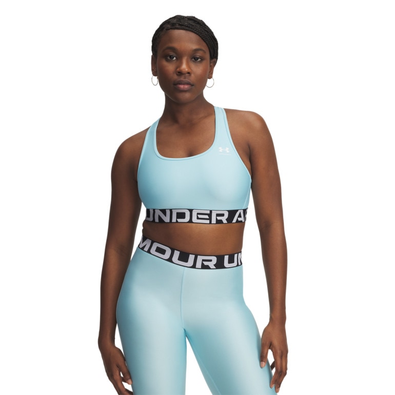 Biustonosz treningowy Under Armour UA Hg Authentics Mid Branded - niebieski