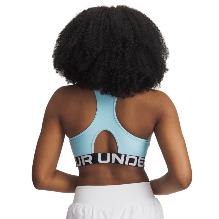 Biustonosz treningowy Under Armour UA Hg Authentics Mid Branded - niebieski