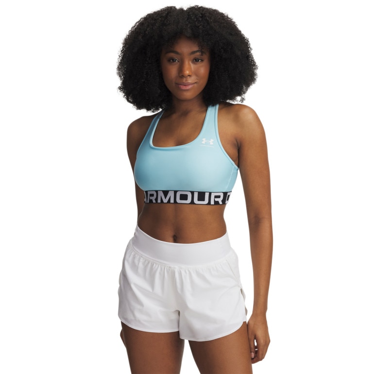 Biustonosz treningowy Under Armour UA Hg Authentics Mid Branded - niebieski