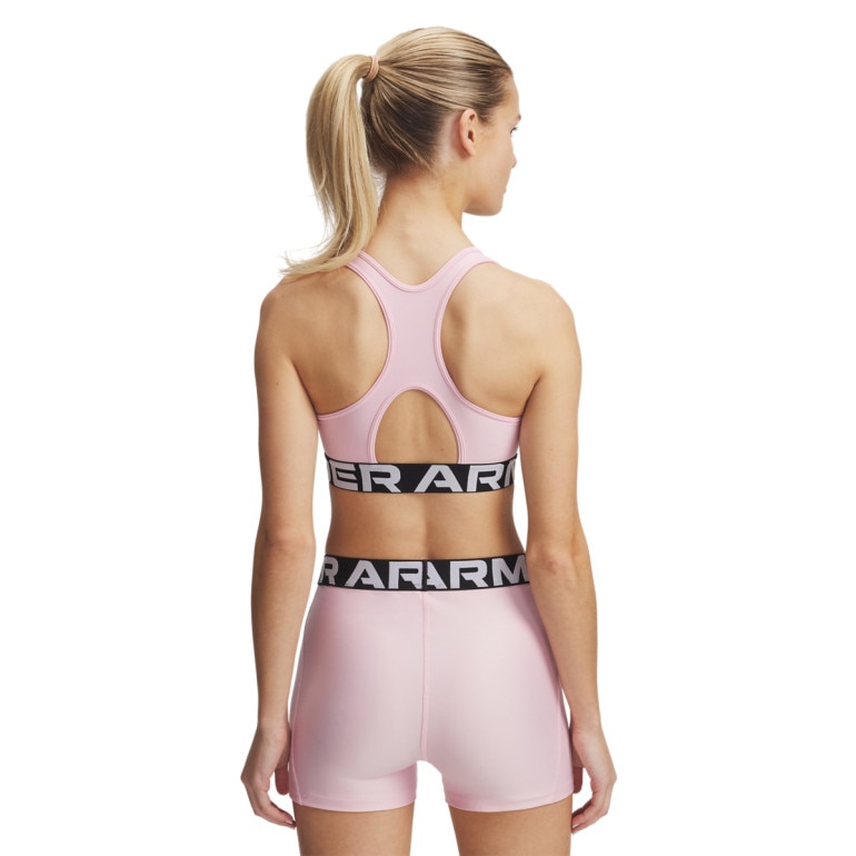 Biustonosz treningowy Under Armour UA Hg Authentics Mid Branded - różowy