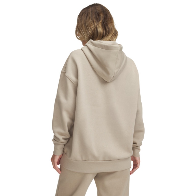 Damska bluza dresowa nierozpinana z kapturem Under Armour UA Icon Fleece OS Hoodie - brązowa