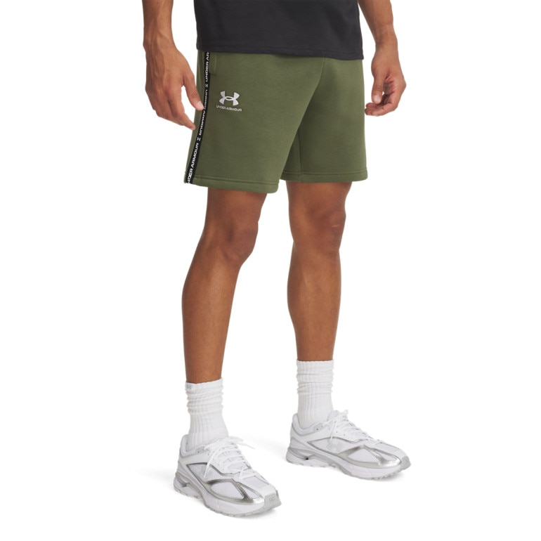 Męskie spodenki dresowe Under Armour UA Icon Fleece Short Taping - zielone