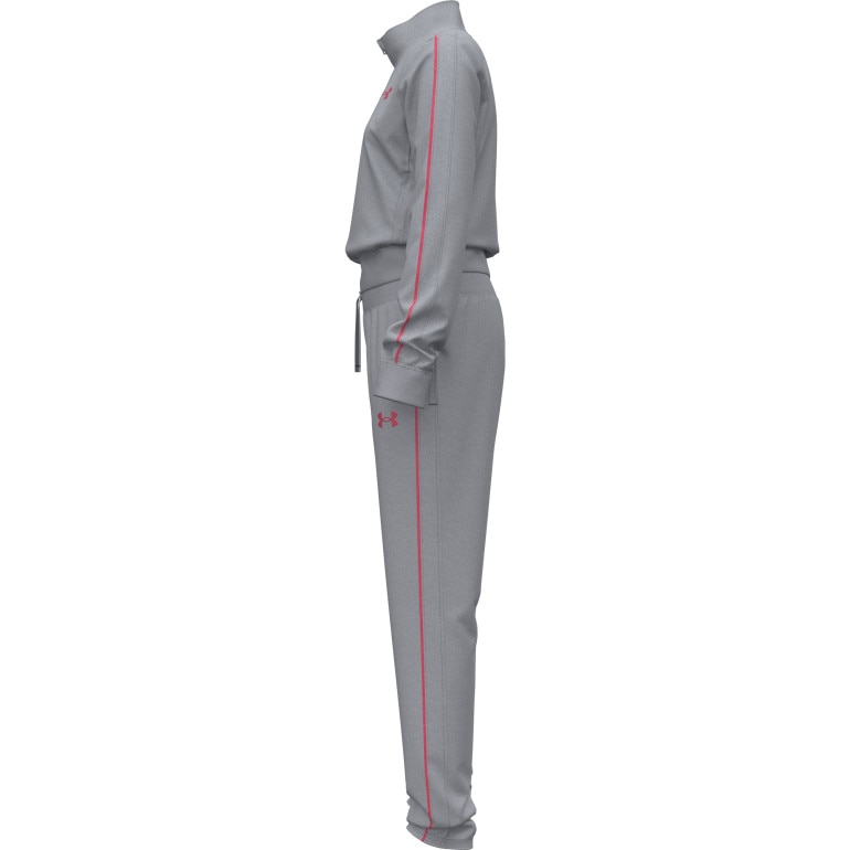 Dziewczęcy dres komplet treningowy Under Armour UA Icon Knit Crop Tracksuit - szary
