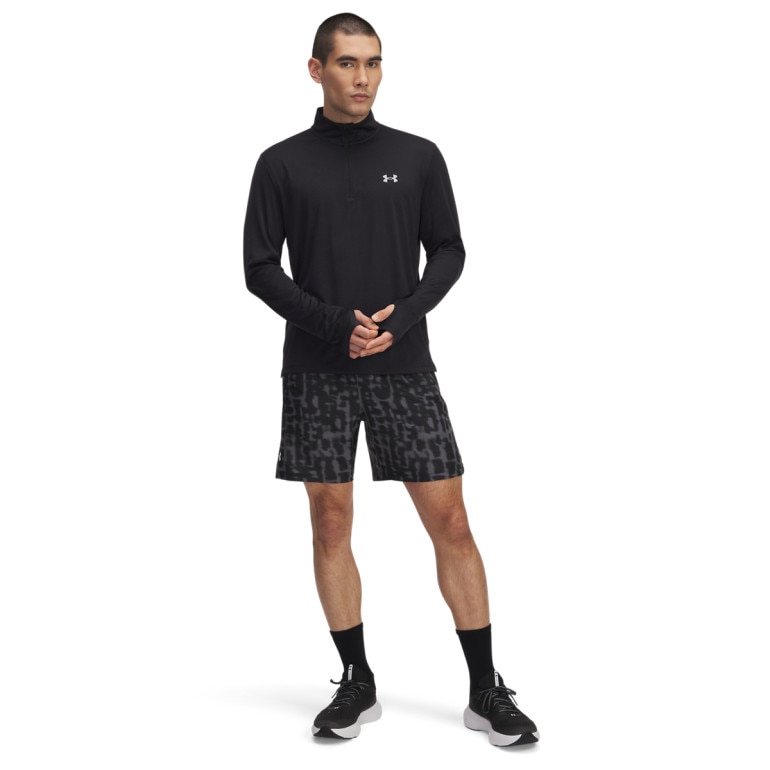 Męskie spodenki do biegania Under Armour UA Launch 7'' Print Shorts - czarne
