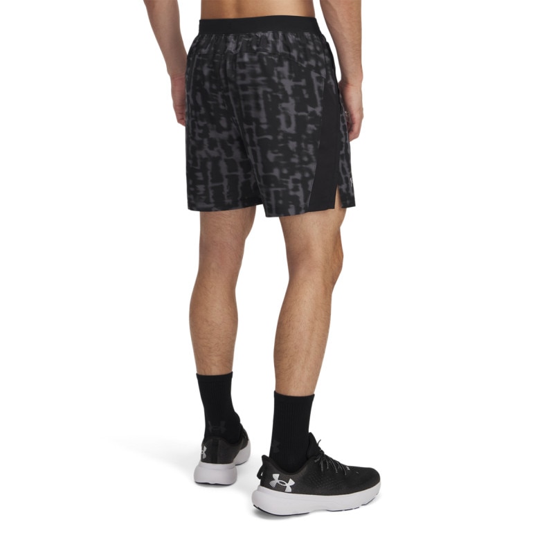 Męskie spodenki do biegania Under Armour UA Launch 7'' Print Shorts - czarne