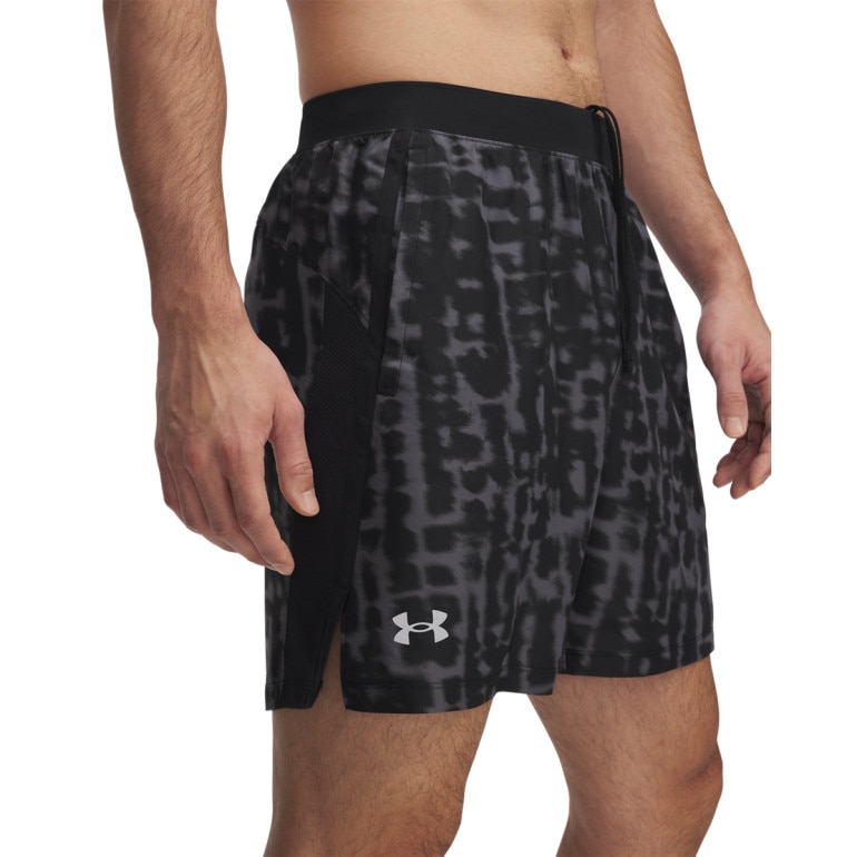 Męskie spodenki do biegania Under Armour UA Launch 7'' Print Shorts - czarne