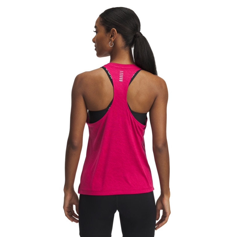 Damski top do biegania Under Armour UA Launch Camo Singlet - różowy