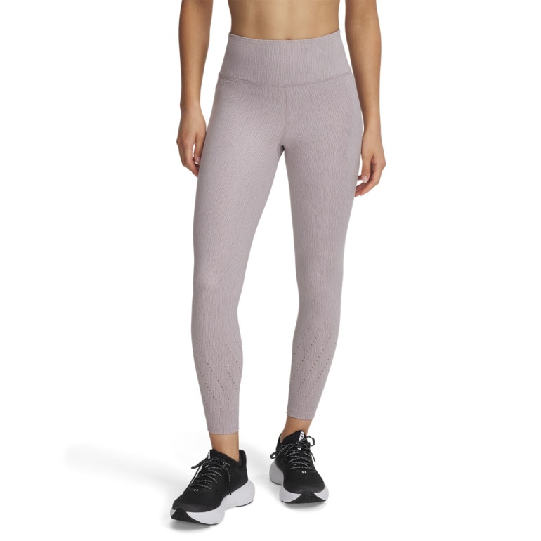 Damskie legginsy do biegania Under Armour UA Launch Elite Prt AnkTight - beżowe