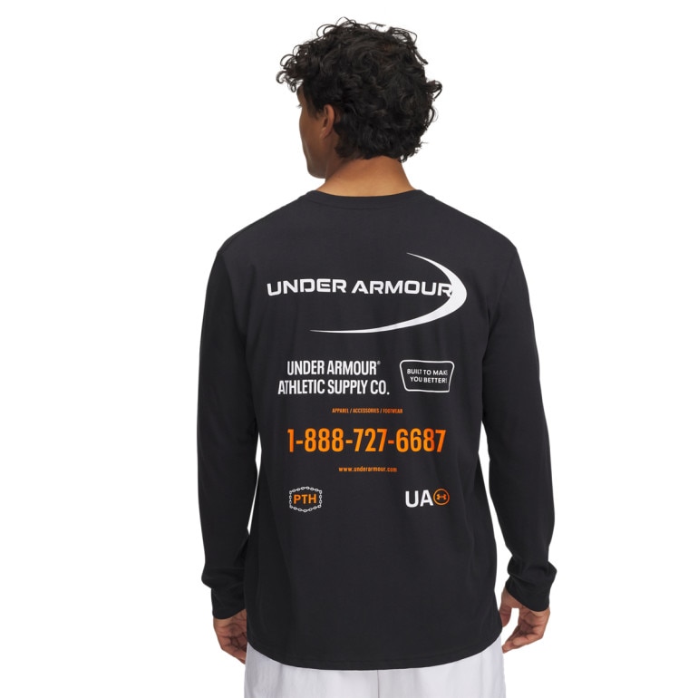 Męski longsleeve z nadrukiem Under Armour UA Workwear Logo - czarny