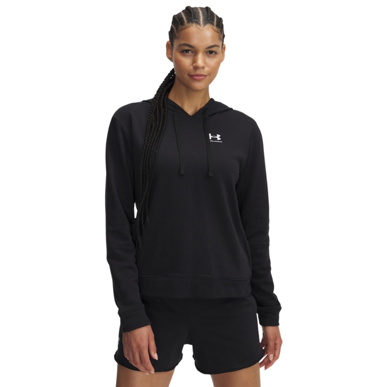Damska bluza dresowa nierozpinana z kapturem Under Armour UA Rival Terry Hoodie - czarna