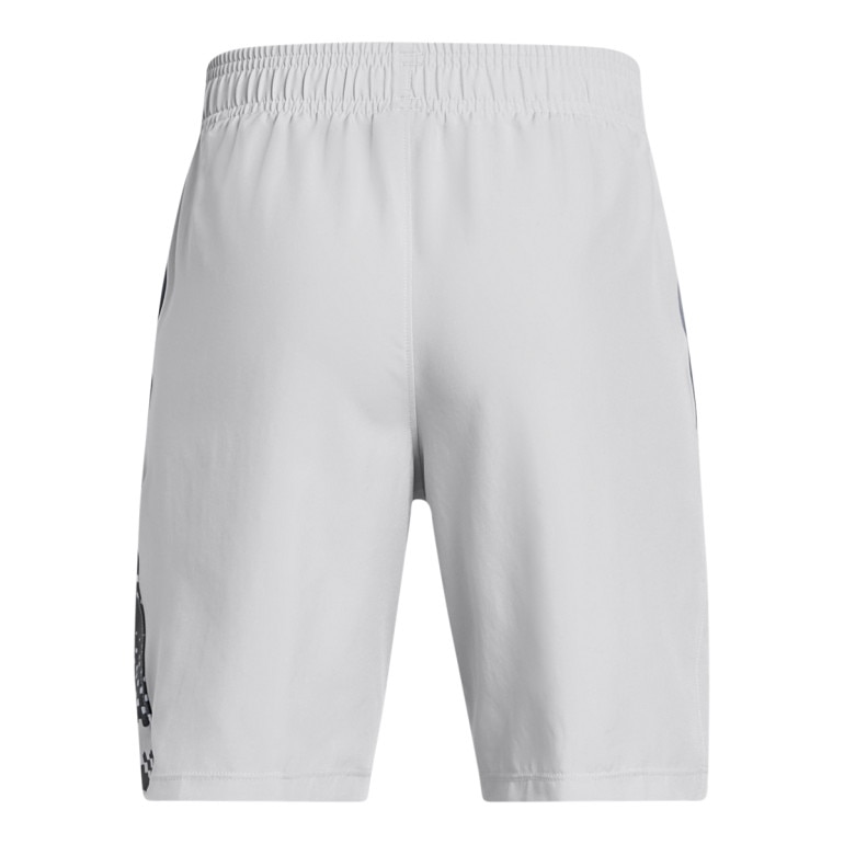 Chłopięce spodenki treningowe Under Armour UA Tech Woven Graphic Short - białe