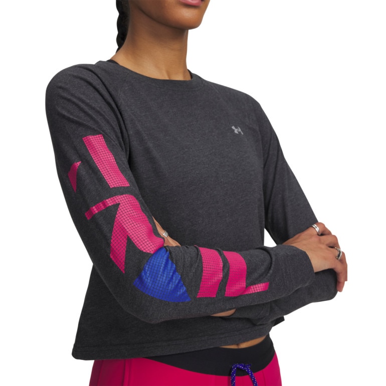 Damski longsleeve do biegania Under Armour UA Trail Run Graphic LS - czarny
