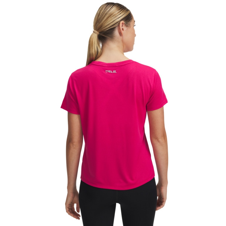 Damska koszulka do biegania Under Armour UA Trail Run SS - różowa